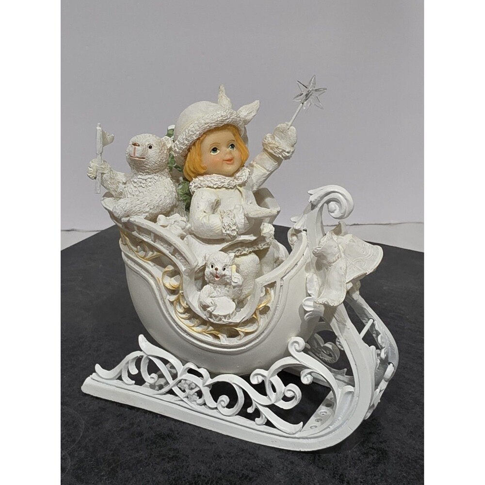 VINTAGE CHRISTMAS AROUND THE WORLD HOUSE OF LLOYD SNOWDROPS SLEIGH